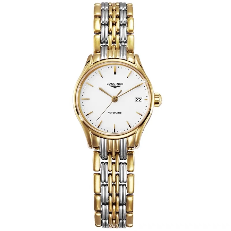 99新 Longines/浪琴 L4.360.2.12.7/律雅系列女表间金款25表径