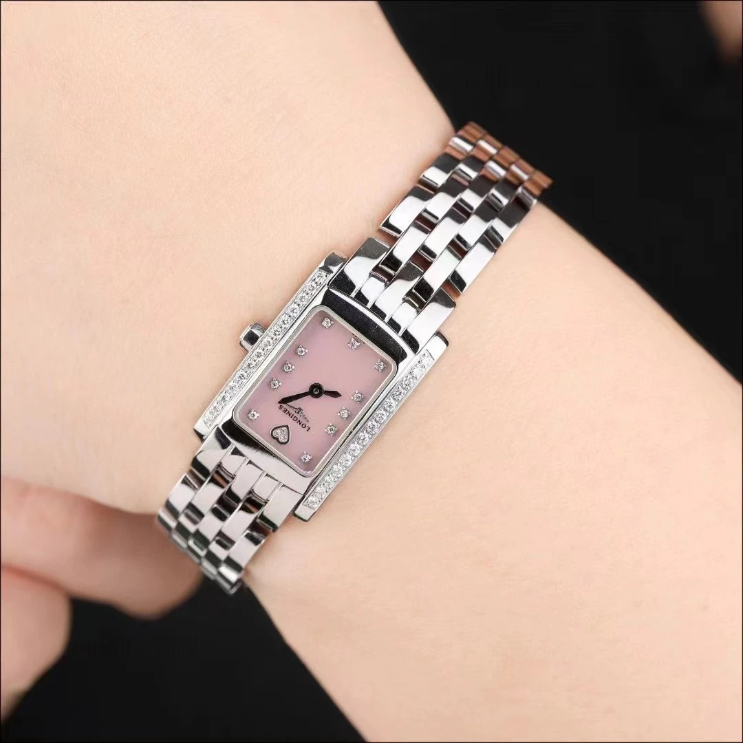 99新 Longines/浪琴 L5.158.0.93.6/粉贝母原镶钻