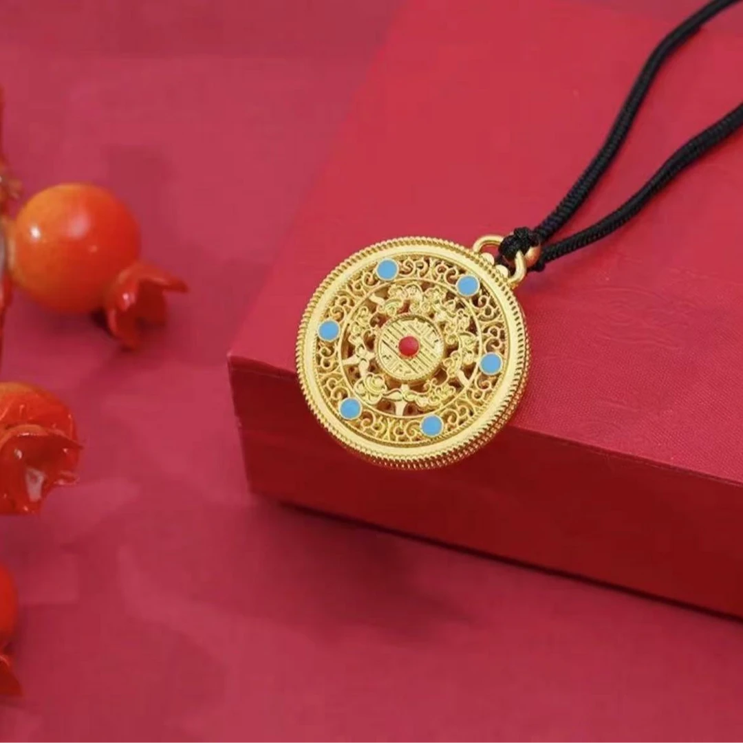 古法复古高级感古风八宝罗盘项链ZD0411