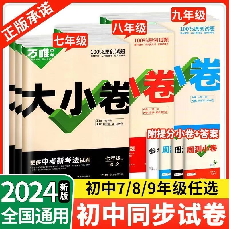 2024版万唯中考大小卷7--9年级下册同步单元试卷期期中期末冲刺卷