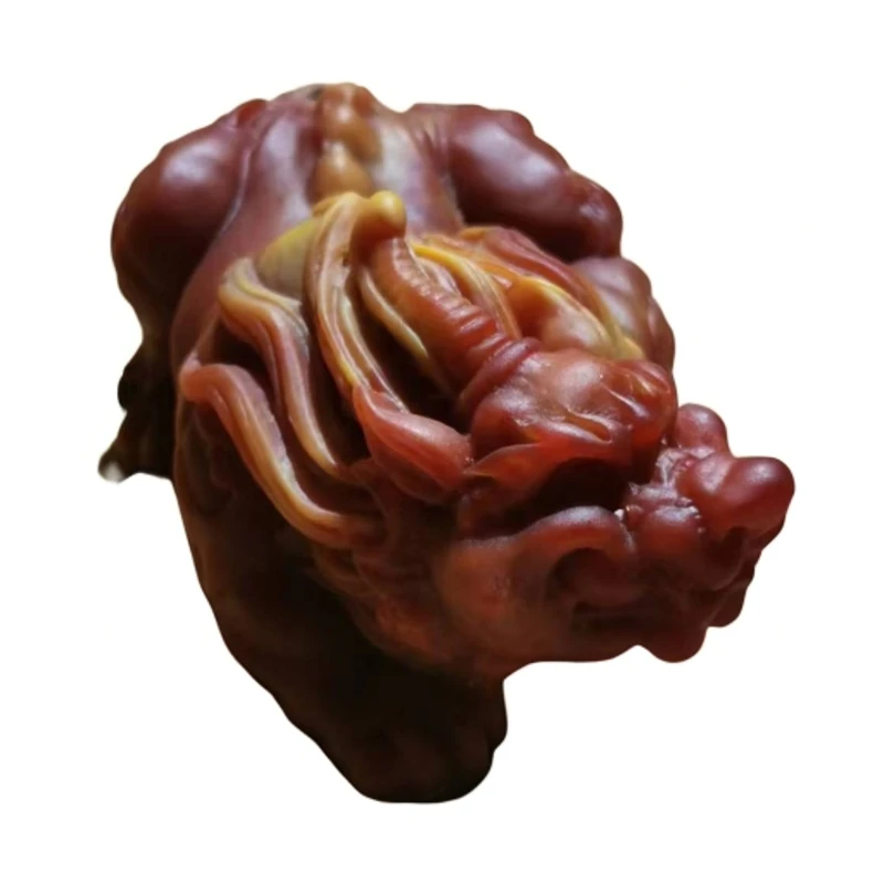 流水摆件H炫彩斑灵龙涎香味霸王貔貅摆件手把玩件招财独角兽瑞兽