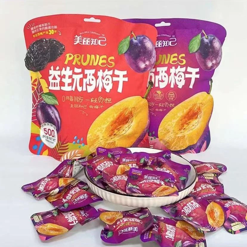 美丽知己益生元零脂肪西梅干500g即食果干蜜饯小吃零食
