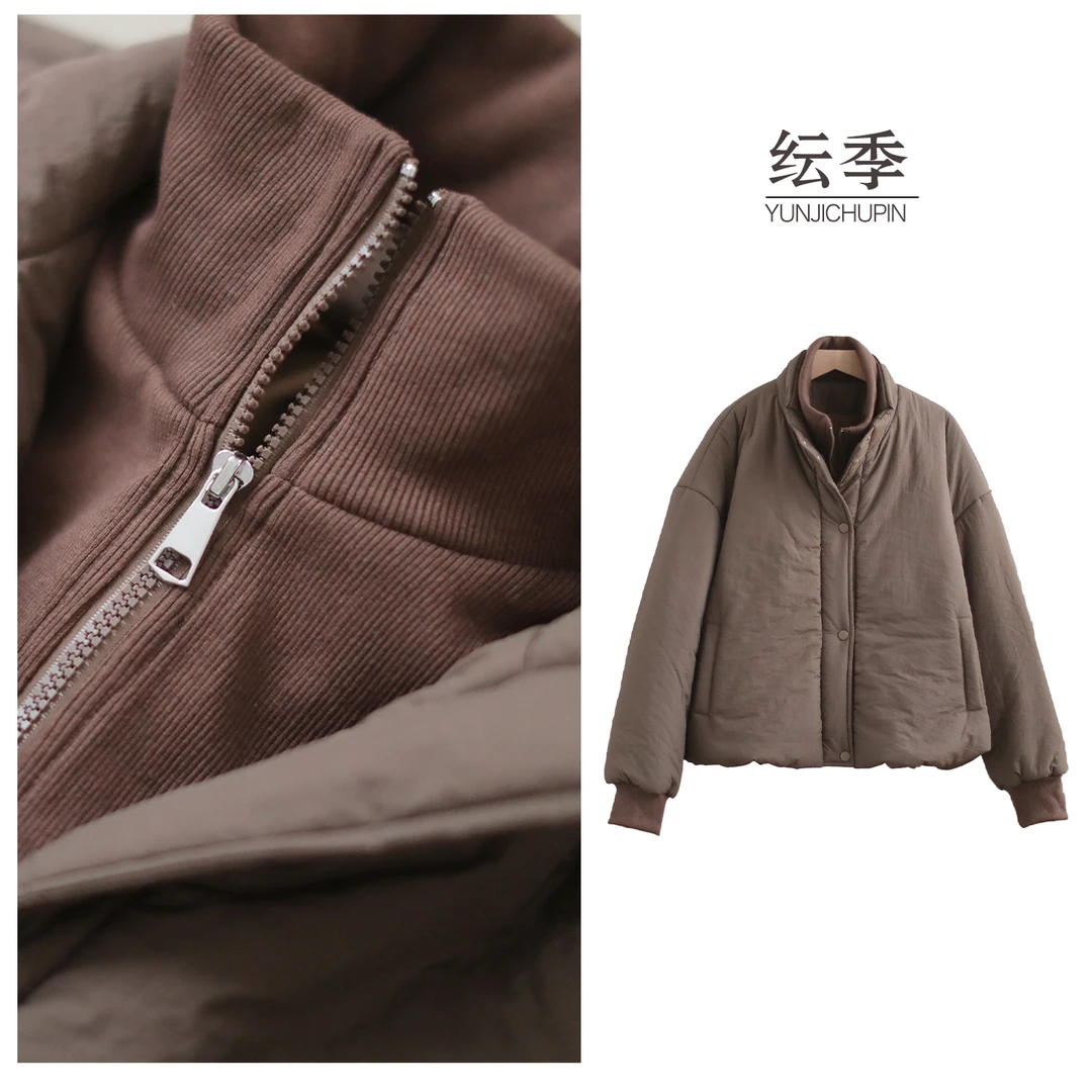 【纭裳定制】衣长61 时尚百搭休闲日常保暖棉服上衣D241250