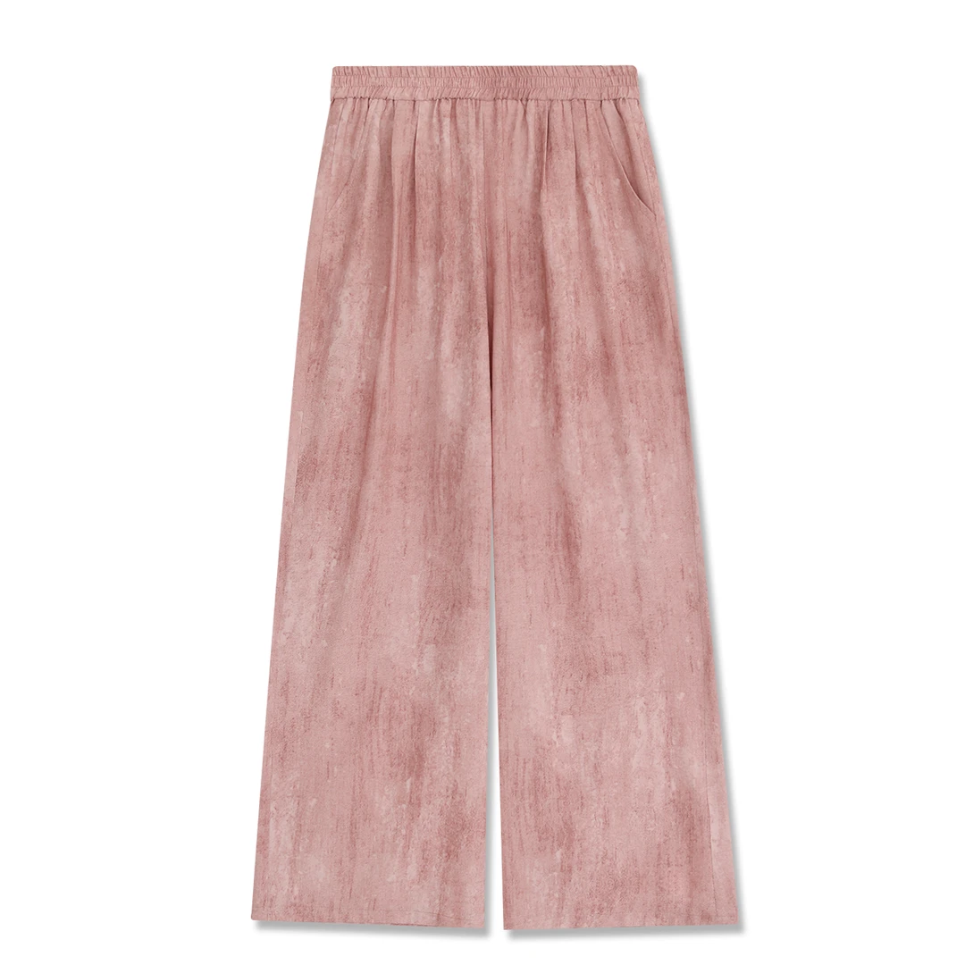 【纭裳定制】裤长100-102 休闲简约夏款复古百搭阔腿休闲裤D24795