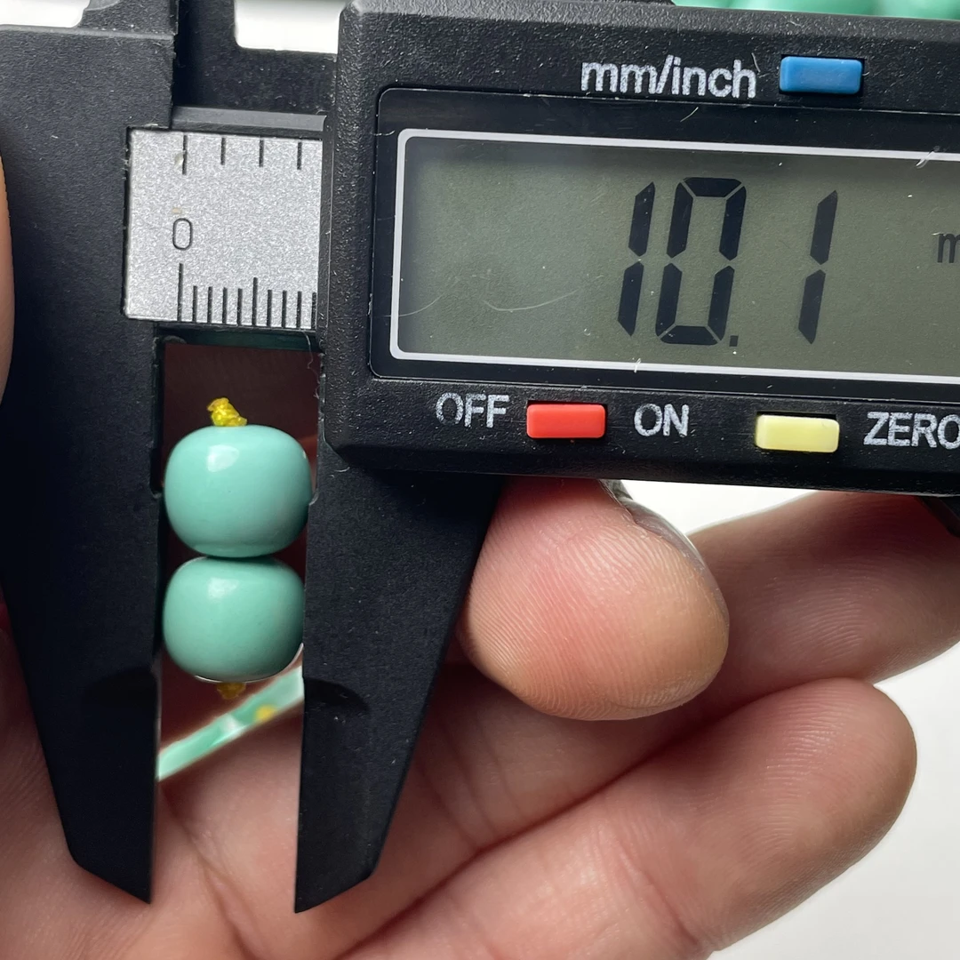 【人工处理】老型绿10mm老型对珠一对湖北高瓷低价处理松石