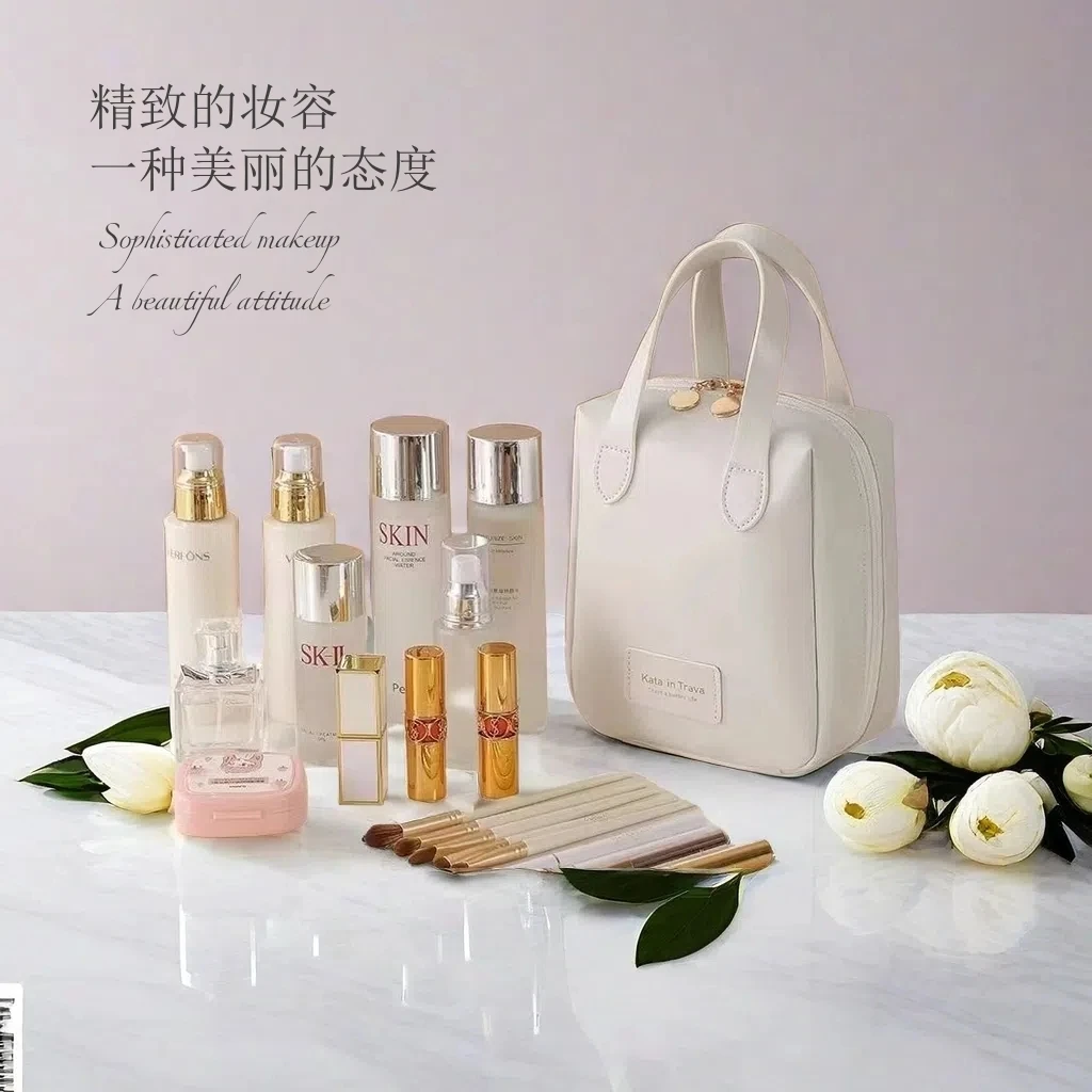 网红爆款化妆包高级感外出收纳收纳包化妆品包大容量化妆收纳包