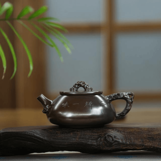 本陶手作钦州坭兴陶泡茶壶全手工精美柴烧石瓢壶200cc功夫茶具