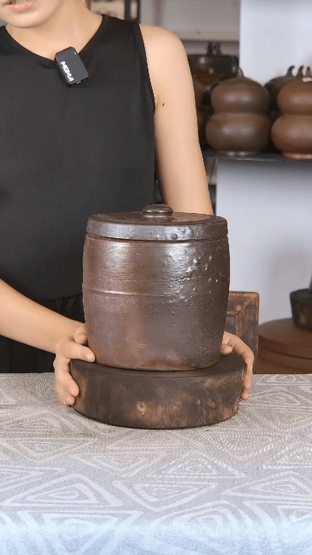 【闪购商品】罐本陶手作手工直筒茶叶罐1斤装（瑕疵