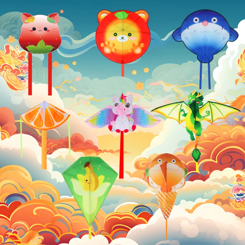 新款卡通系列风筝异形图案风筝新颖儿童专用户外运动微风易飞