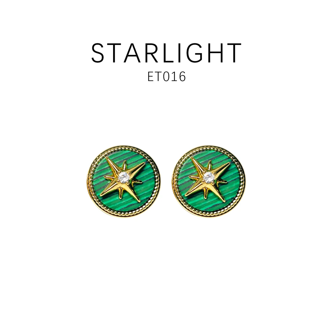 铜合金耳饰 铜合金耳饰 设计师款勋章百搭通勤耳饰～ET016