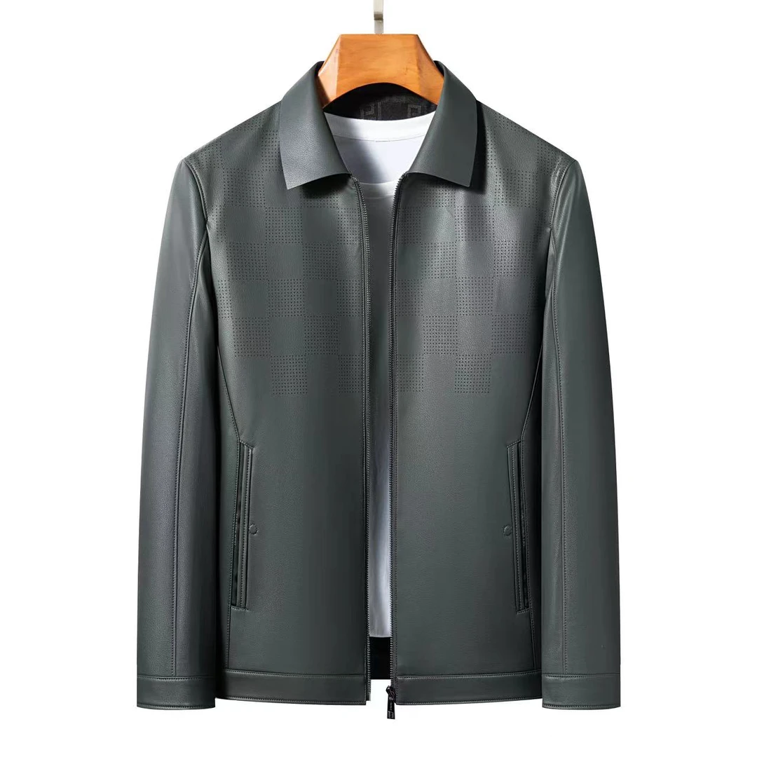 【M】男士春秋时尚经典大气款休闲真皮上衣外套M-1276