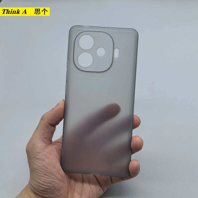 适用iQOOZ9Turbo+透灰TPU磨砂软壳爱酷Z9透黑镜头全包保护套透白5