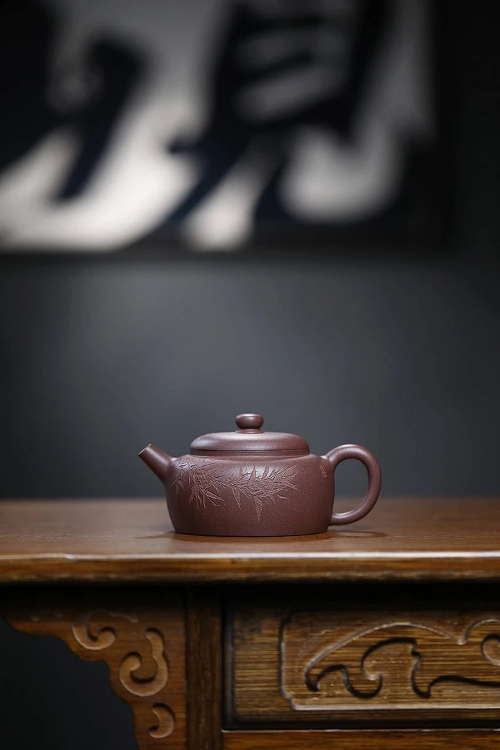 全手工薄胎扁柿壶