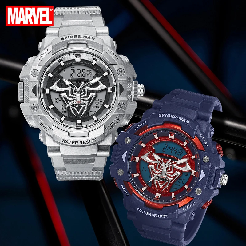 漫威电子手表男款学生初高中生2024新款蜘蛛侠联名青少年男孩手表