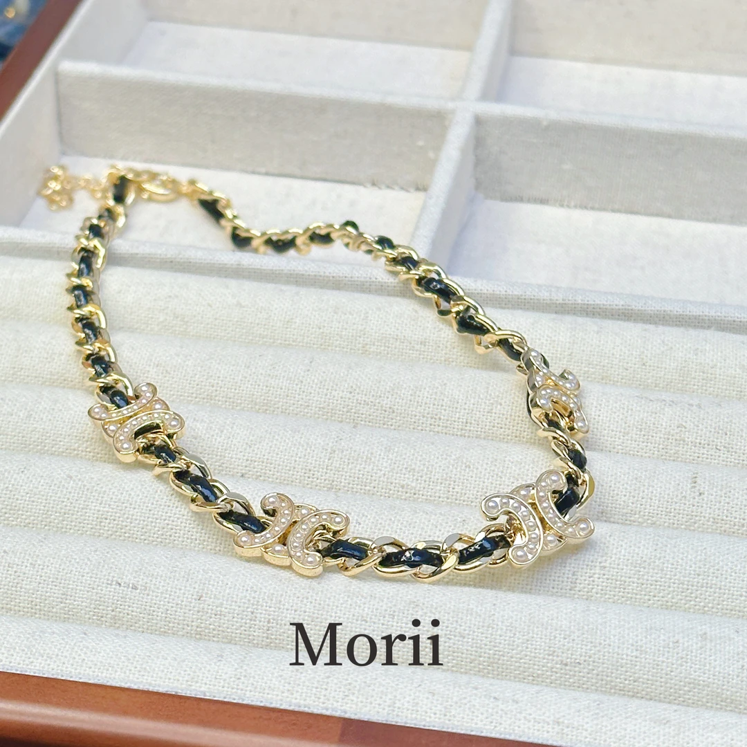 C012 法式复古潮流2023秋冬新款百搭手工轻奢时尚项链