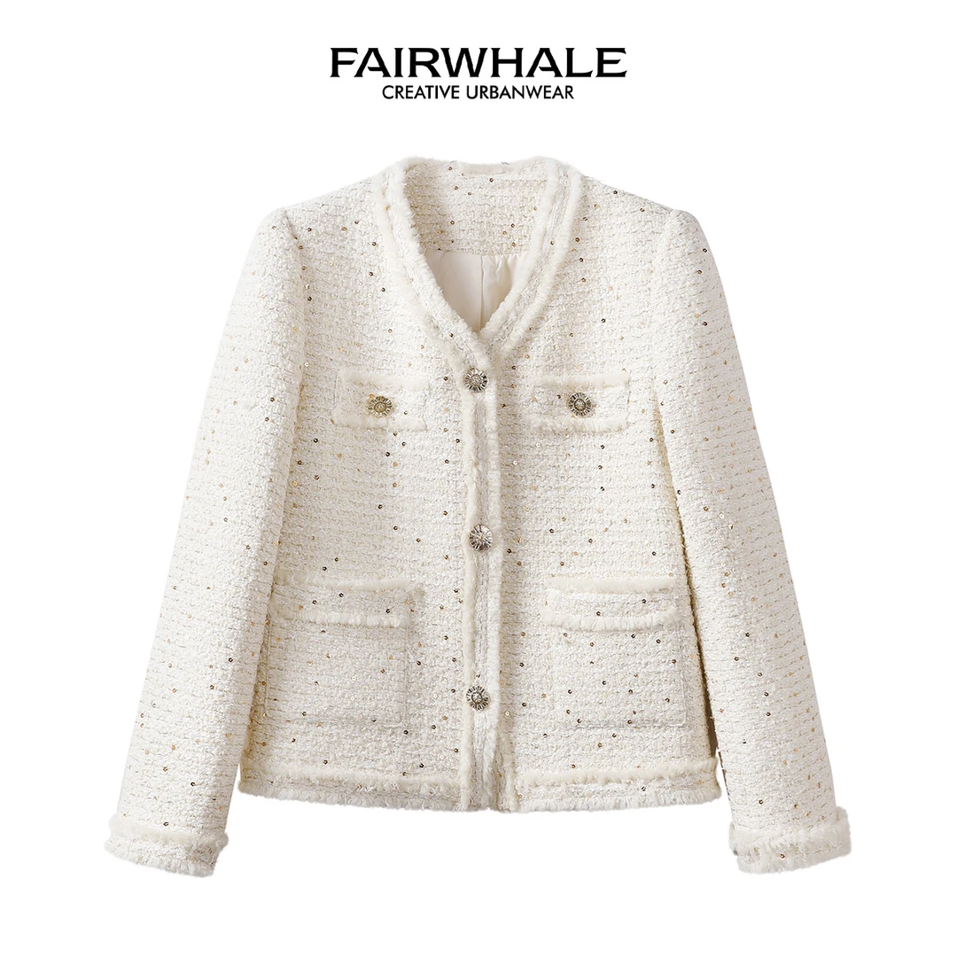 马克华菲女装秋季轻熟气质高级感名媛风短款小香风外套F33010A030