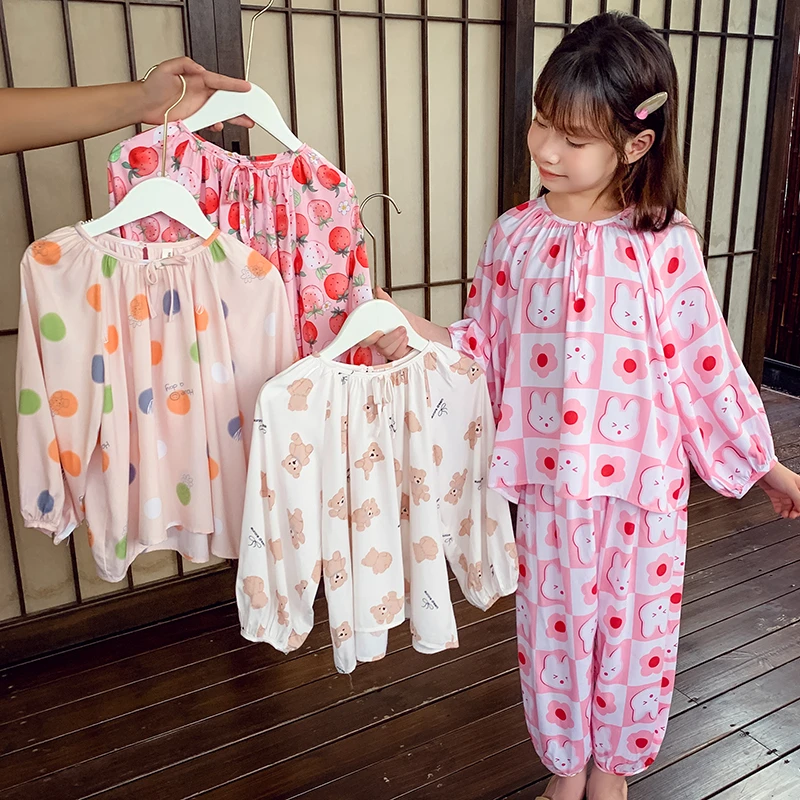 【宠粉浮力】女童家居服夏装薄款睡衣睡裤洋气儿童空调服X24531