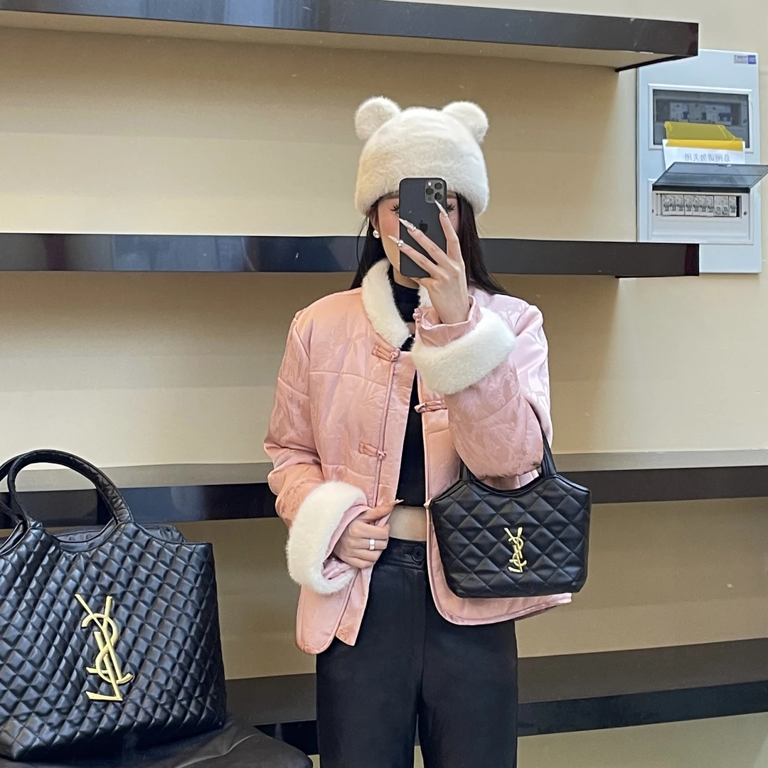 2024秋冬新款国风新中式百搭洋气小众毛毛包边加厚棉衣TYX-085