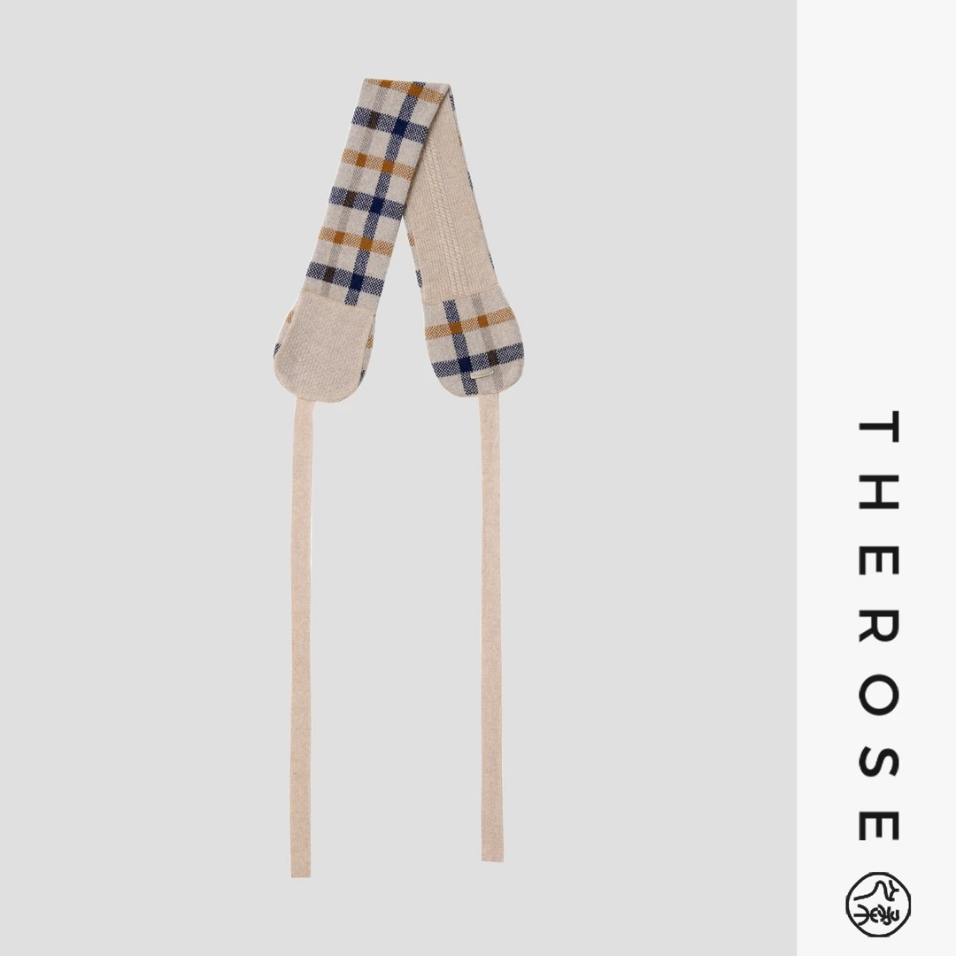 之柔【唐顿】四色双提经典方格羊绒围巾秋冬保暖加厚格子围脖通用