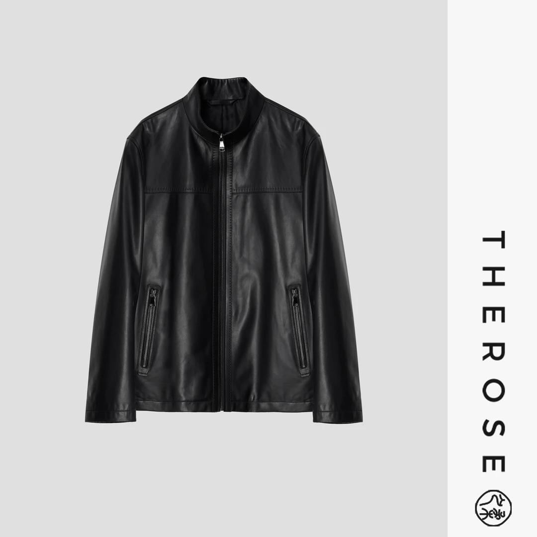 之柔【纽约生活】西班牙进口无涂肉感皮衣秋冬时尚休闲短款外套上衣