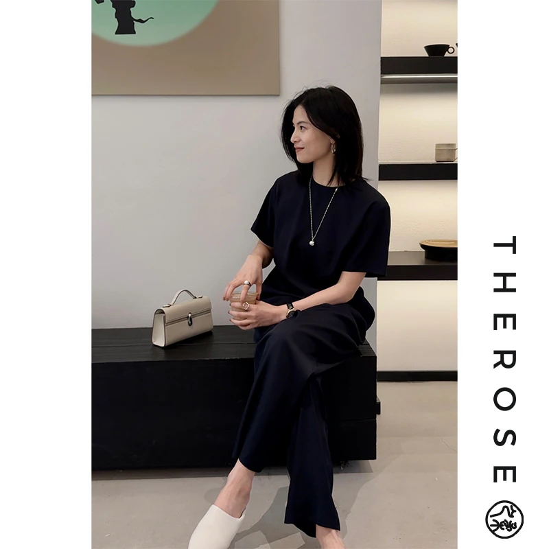 之柔【生活主理人 上衣】日本进口斜纹圆领休闲短袖易打理舒适T恤