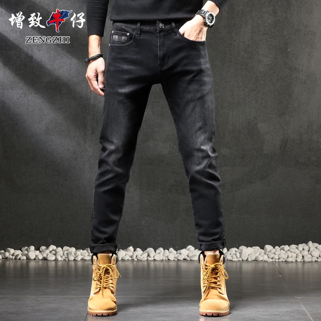 ZENGZHI/增致牛仔早秋新款男士牛仔裤583#舒适弹力修身小直筒潮流
