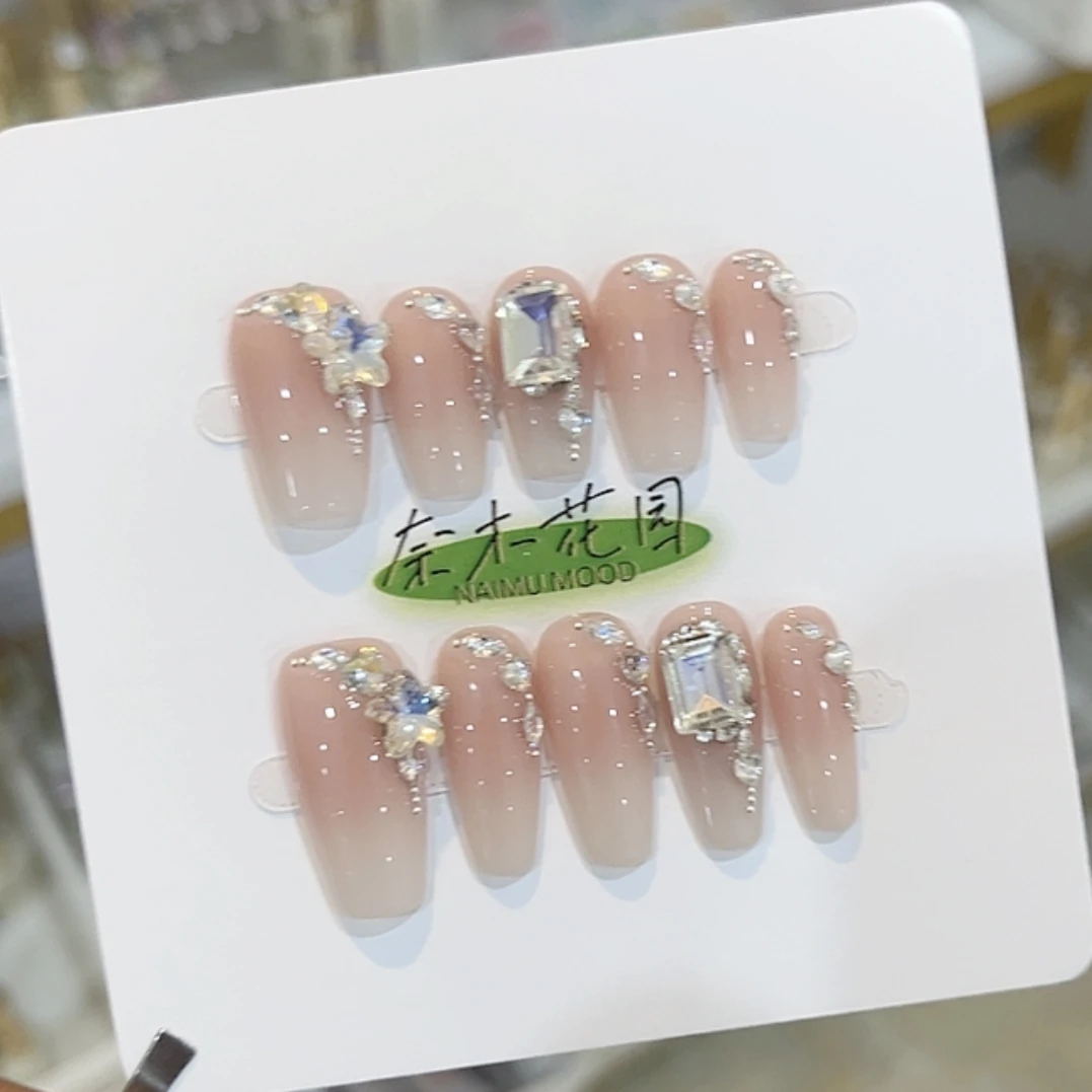 【爆闪千金】纯手工穿戴美甲~千浔手工穿戴甲美拉德钻