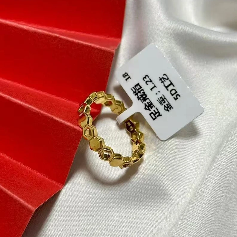 【小鹏黄金】足金999蜂巢5D工艺戒指1.02 1.04 1.05 1.06 1.3 1.29