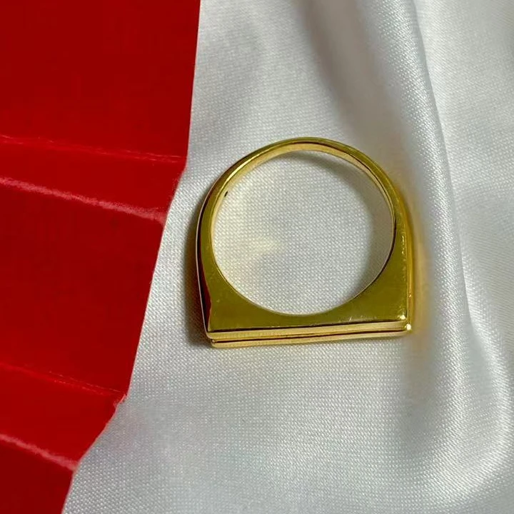 【小鹏黄金】足金999方圆双层5D工艺戒指1.27 1.26