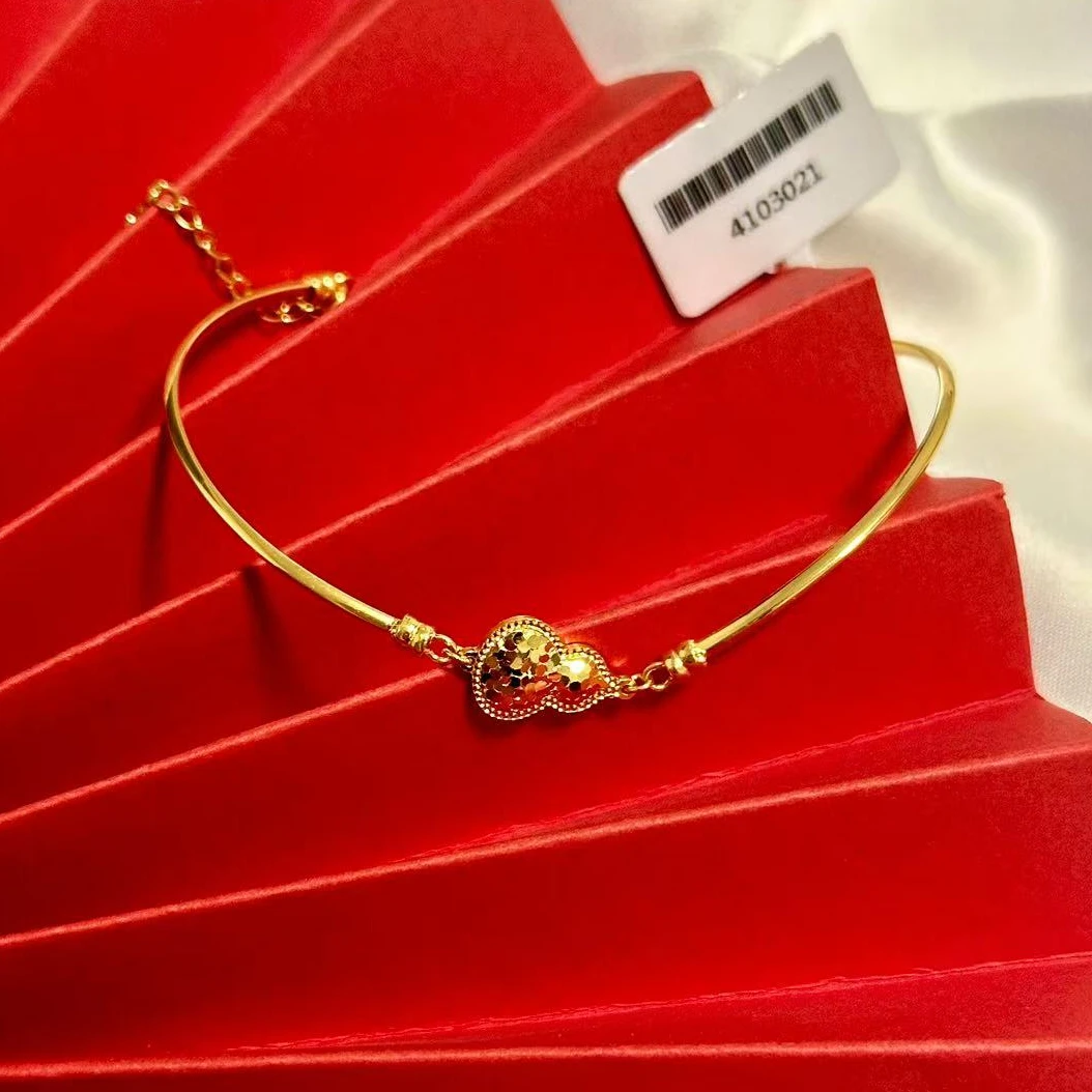 【小鹏黄金】足金999 5G工艺碎碎冰葫芦手镯6.39