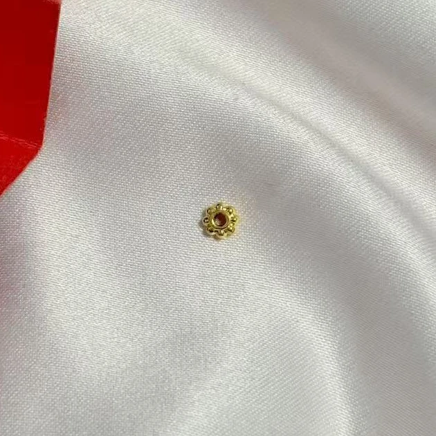 【小鹏黄金】雪花隔片黄金金珠 20颗以上串珠发货