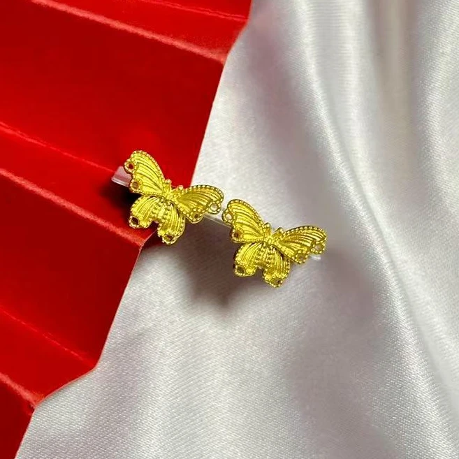 【小鹏黄金】足金999蝴蝶耳饰5G工艺1.99