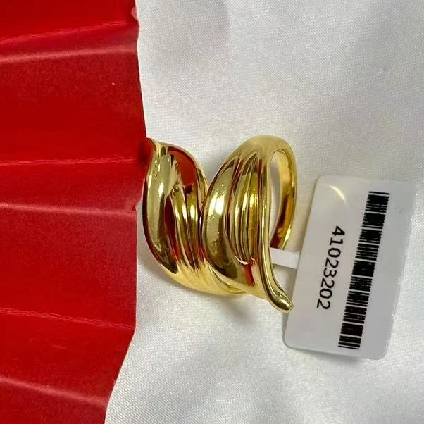 【小鹏黄金】足金999金叶子5D工艺戒指