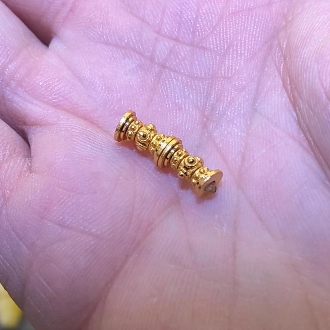 925银银制品 【梵阁】万能轴  s925银5mm尺寸1.0孔道隔片 百搭