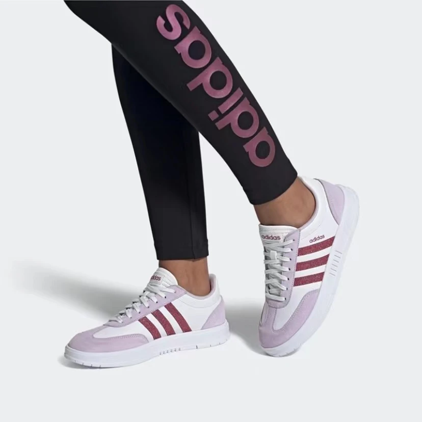 Adidas/阿迪达斯NEO女子翻毛皮轻便缓震低帮耐磨休闲板鞋 FX9125