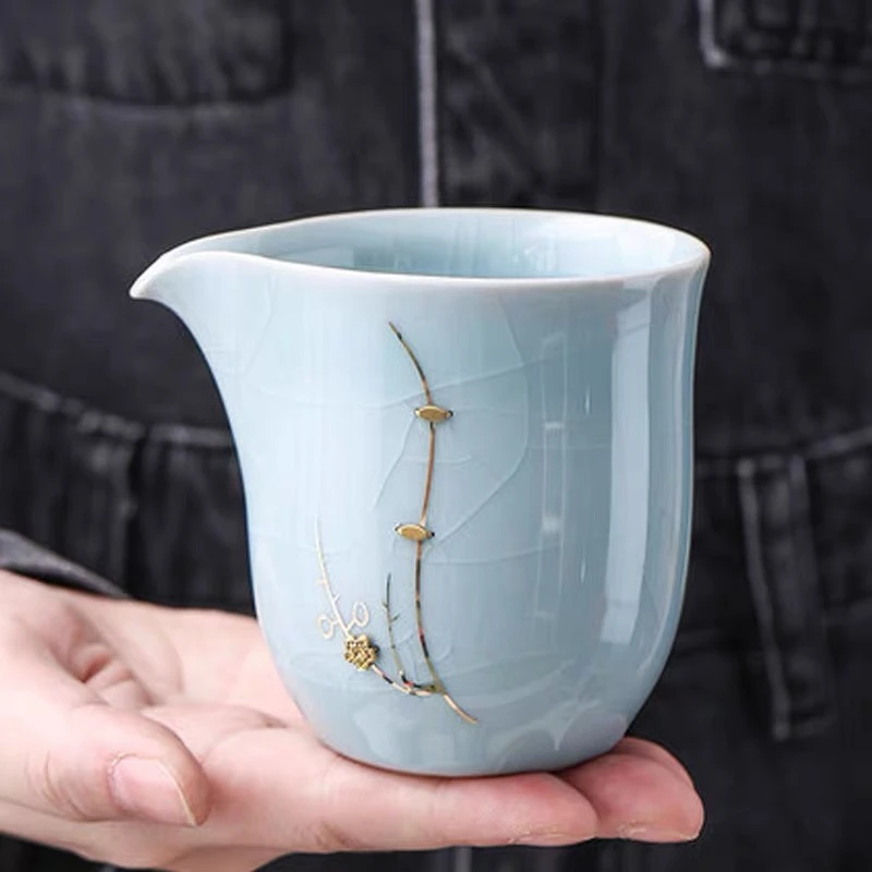 官窑茶具公杯茶海公道杯茶具高档经典裂纹开片单公杯组合中式家用