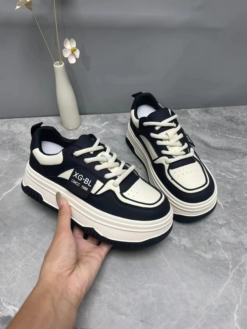 香8250-1  038 2023款复古熊猫鞋增高软底休闲板鞋小众百搭