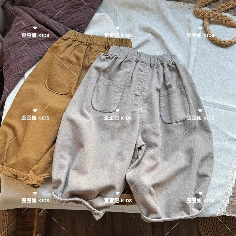 【歪歪妞童装】363男女童棉麻七分灯笼裤日系夏季小童宝宝气球裤