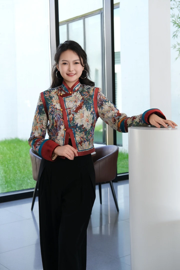 【聚艺丝原创】民族风针织碎花短款外套