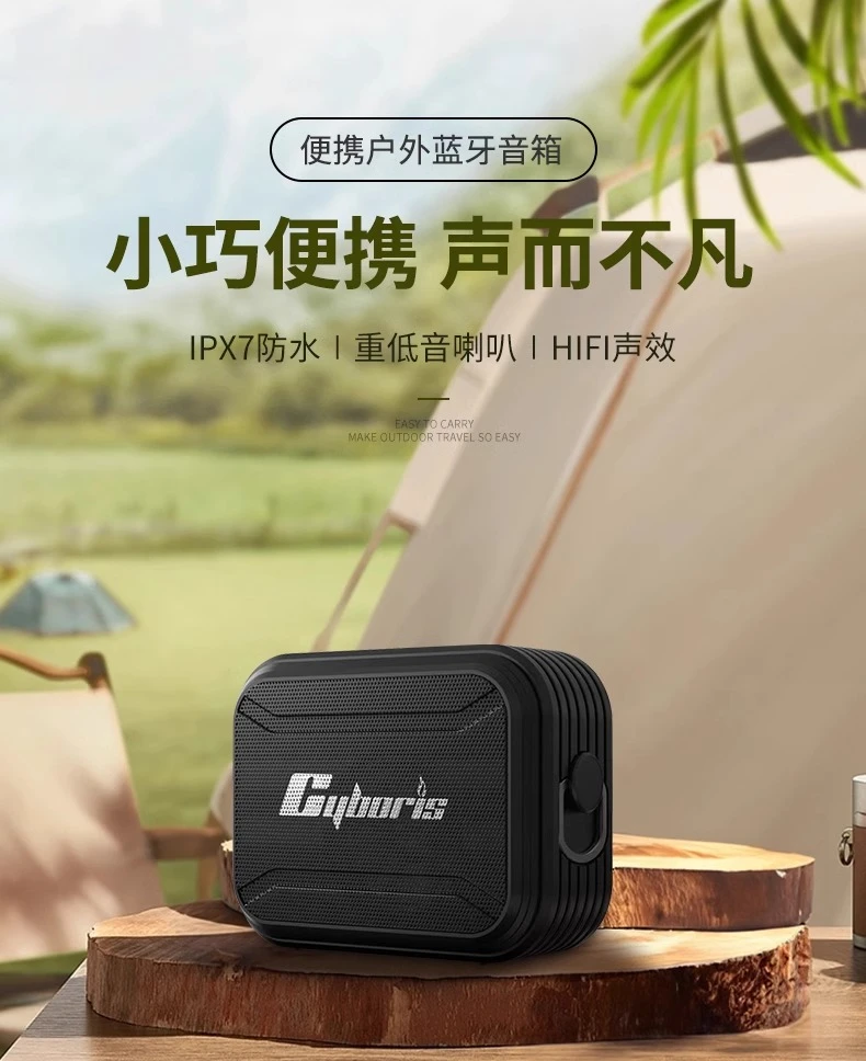 cyboris/赛柏瑞斯T2蓝牙音箱便携式FM音响小型高音质插卡低音炮