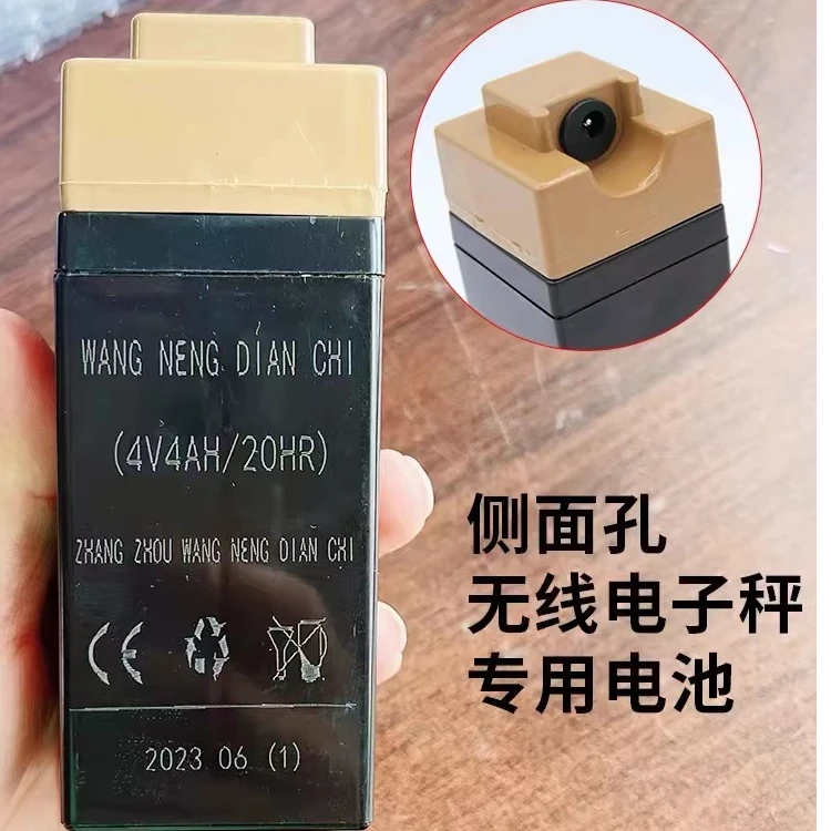 雨昊电池 电子秤计价秤专用4V4AH蓄电池充电电池台秤电子称充电器