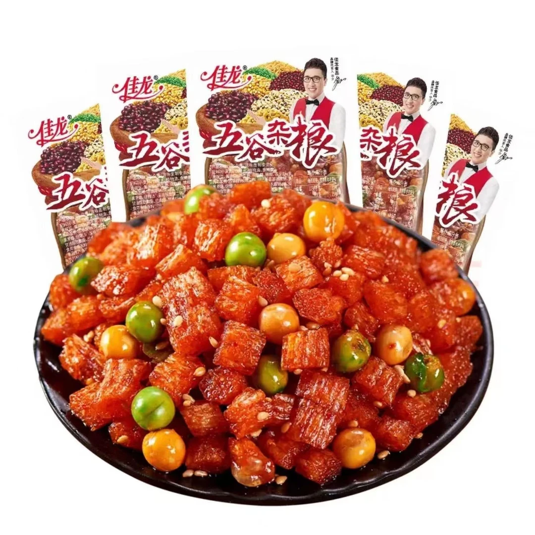 【到手30包】佳龙五谷杂粮辣条小零食小包装童年网红辣条面筋