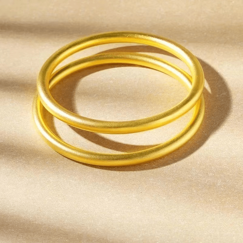 合金手镯 古法传承不掉色合金磨砂哑光手镯女金色手环网红首饰品