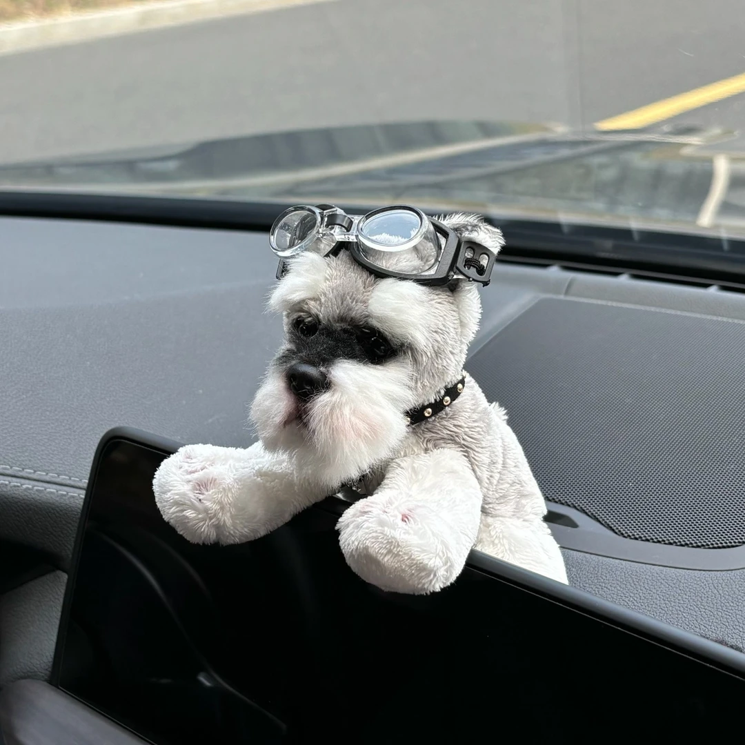 车内屏幕趴趴摆件掌门狗玩偶公仔汽车中控显示屏装饰车载饰品摆件