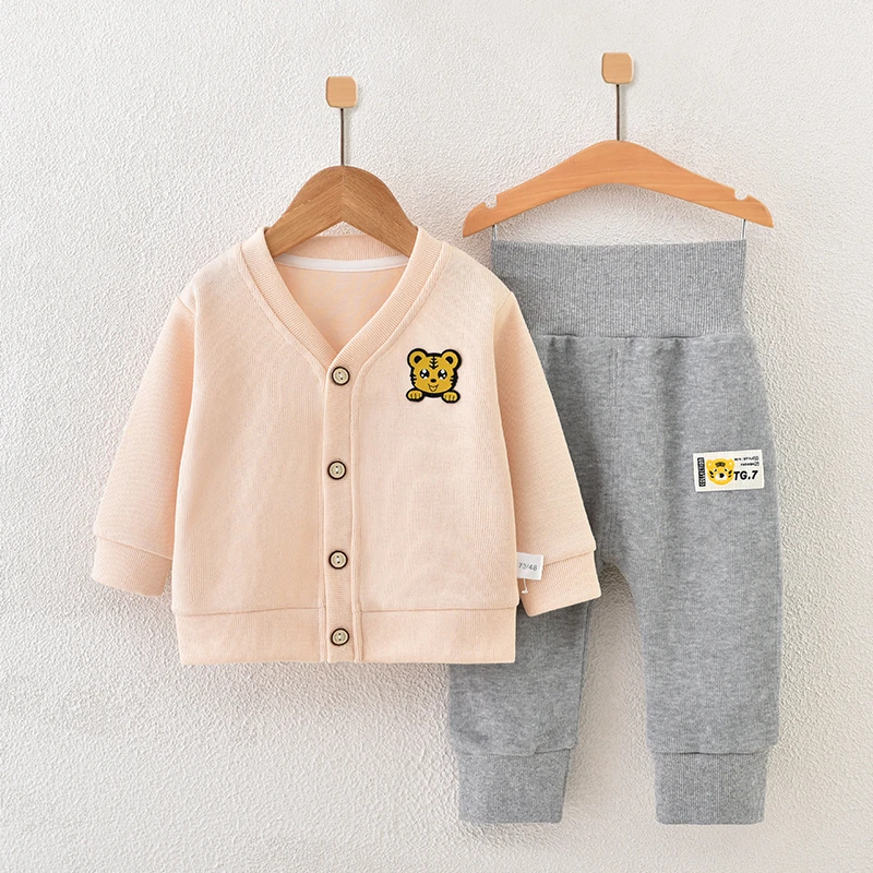 【反季】婴儿针织套装春秋新生儿长袖洋气春装开衫长裤两件套秋冬装