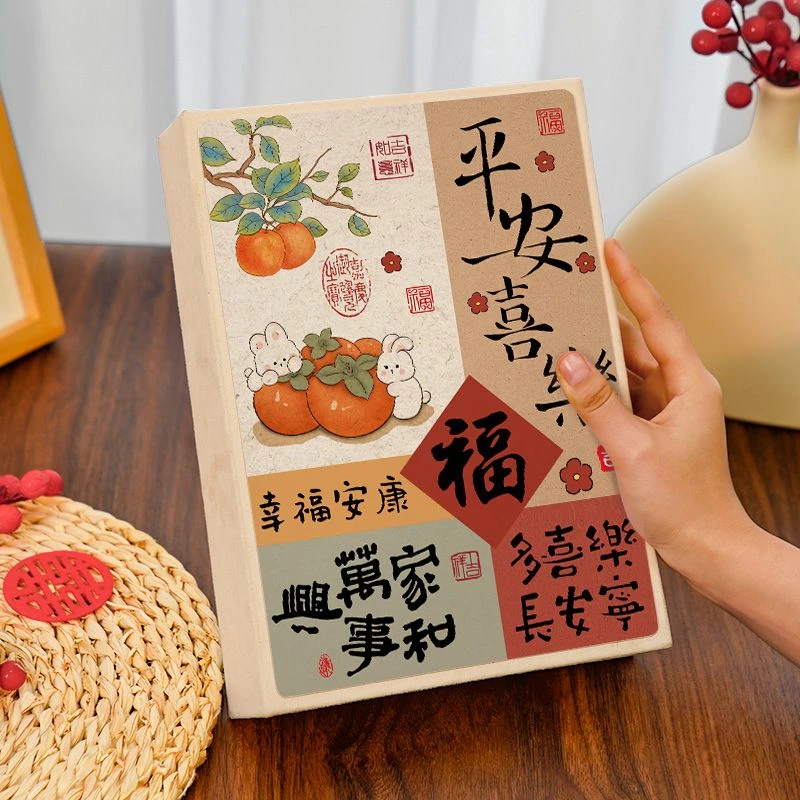 麂皮绒国风相册本大容量纪念册卡册5寸6寸照片收纳拍立得插页3寸