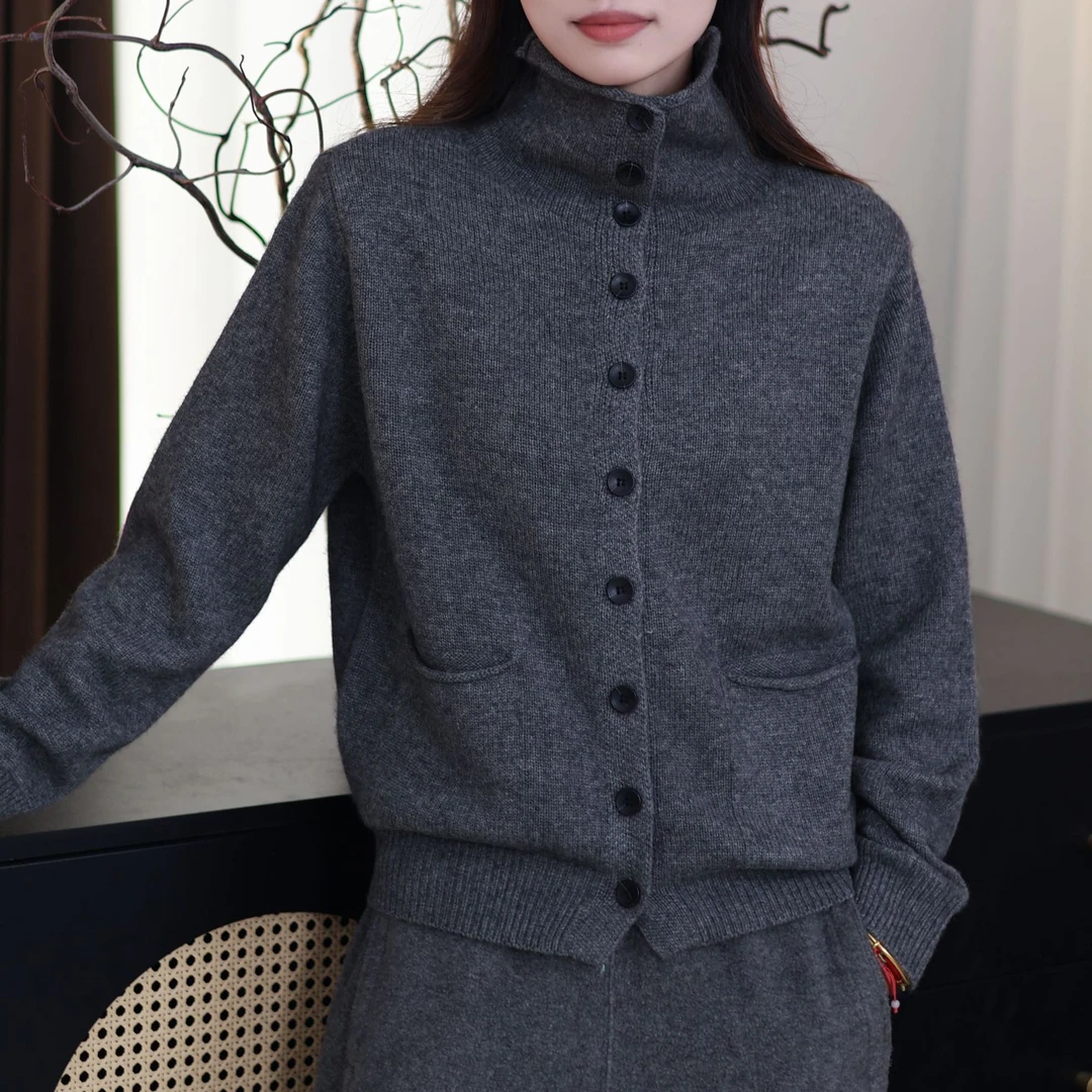 YIANYAN【惊鸿一瞥】女士绵羊毛高领长袖上衣