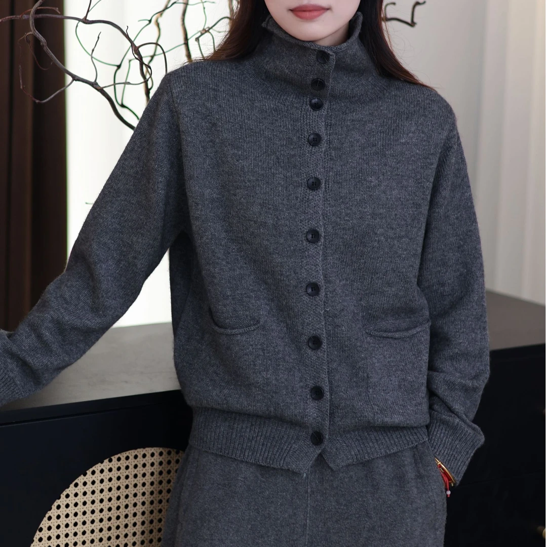 YIANYAN【翩若】女士绵羊毛高领长袖