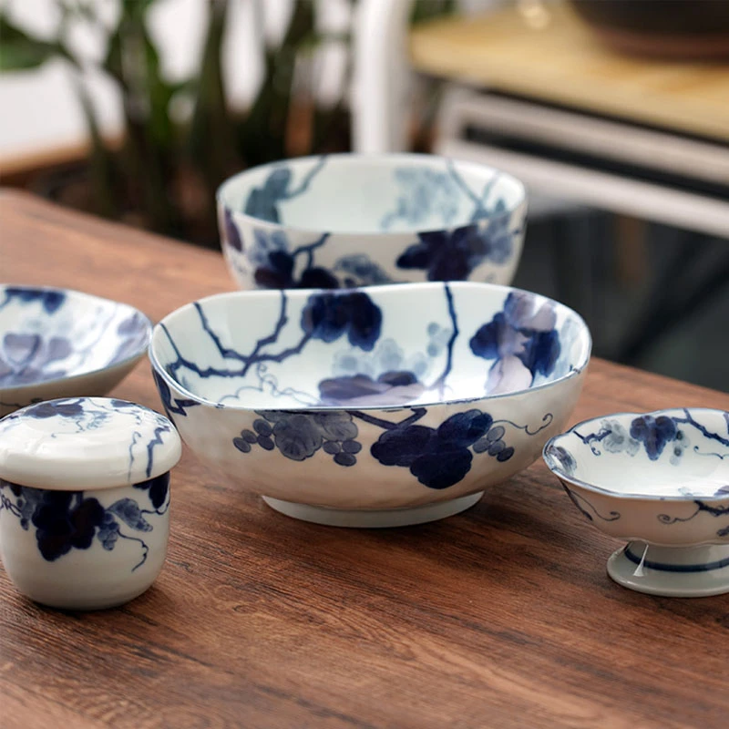 美浓烧日本进口家用碗盆陶瓷餐具高颜值厨具高端果盘鱼盘泡面碗盘