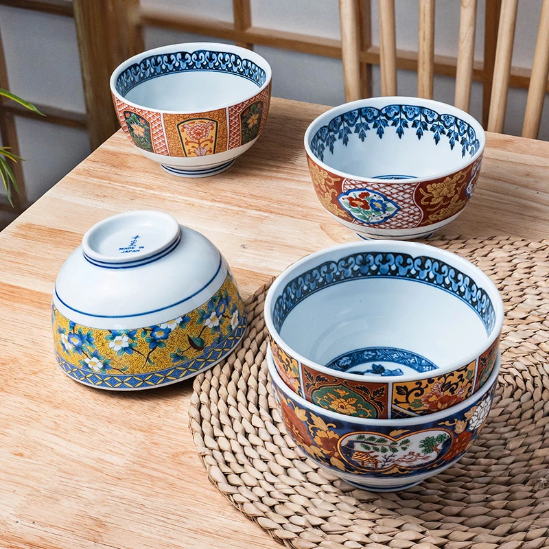 【主播推荐】美浓烧日本进口家用陶瓷宫廷风大碗日式复古餐具大号
